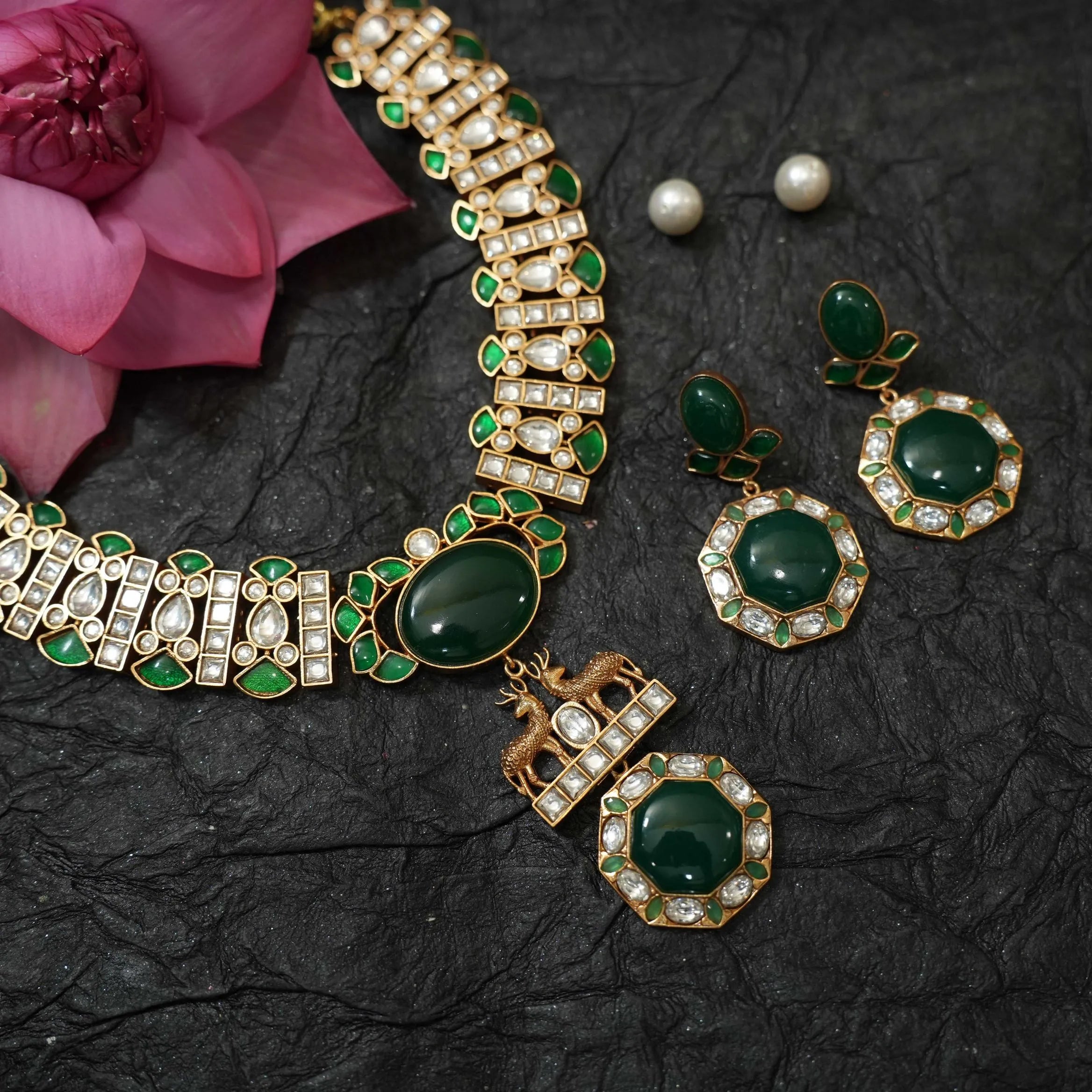 Ravy Victorian Necklace - Green