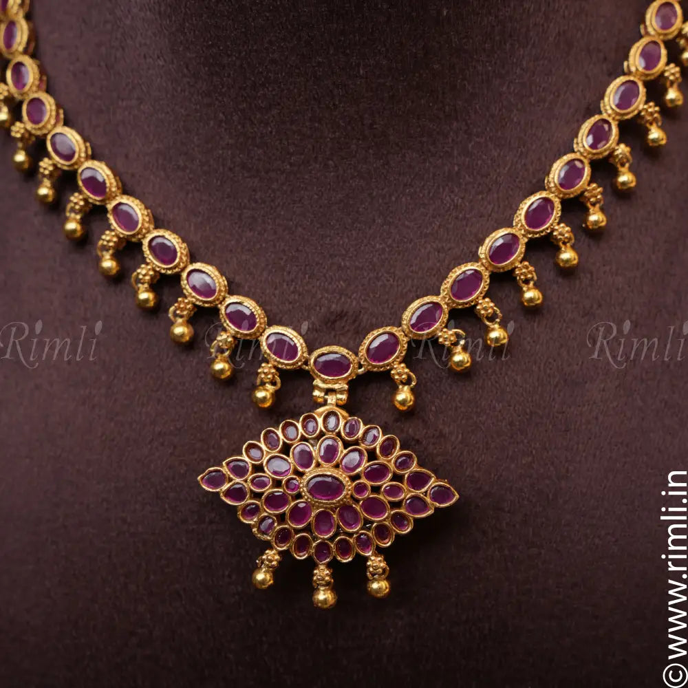 Srisha Silver Reversible Necklace - Rimli Boutique