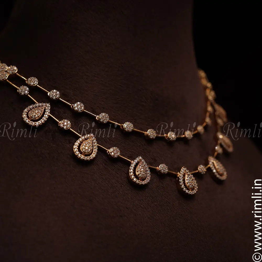 Latest white stone hot sale necklace designs