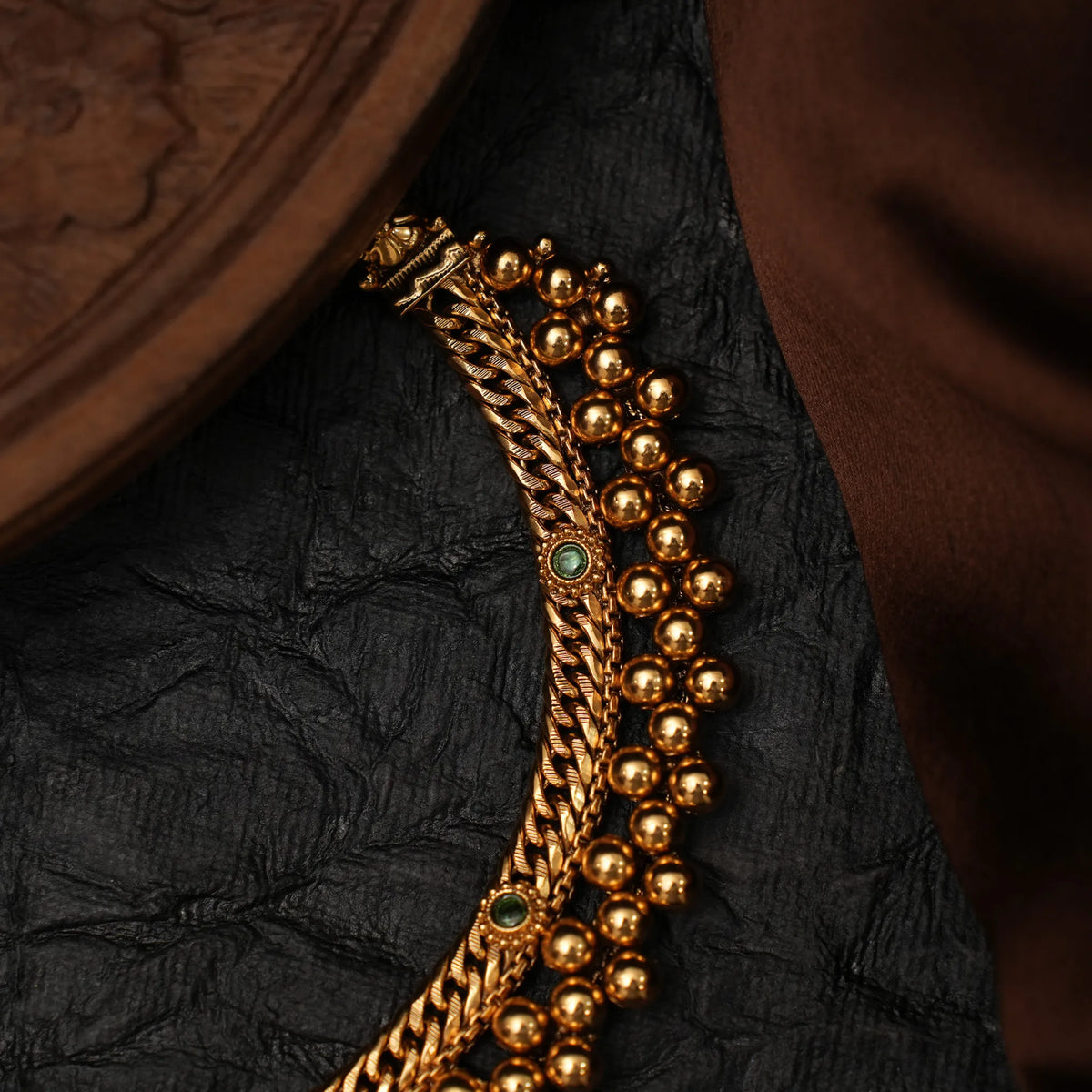yashmita Antique Choker - Green