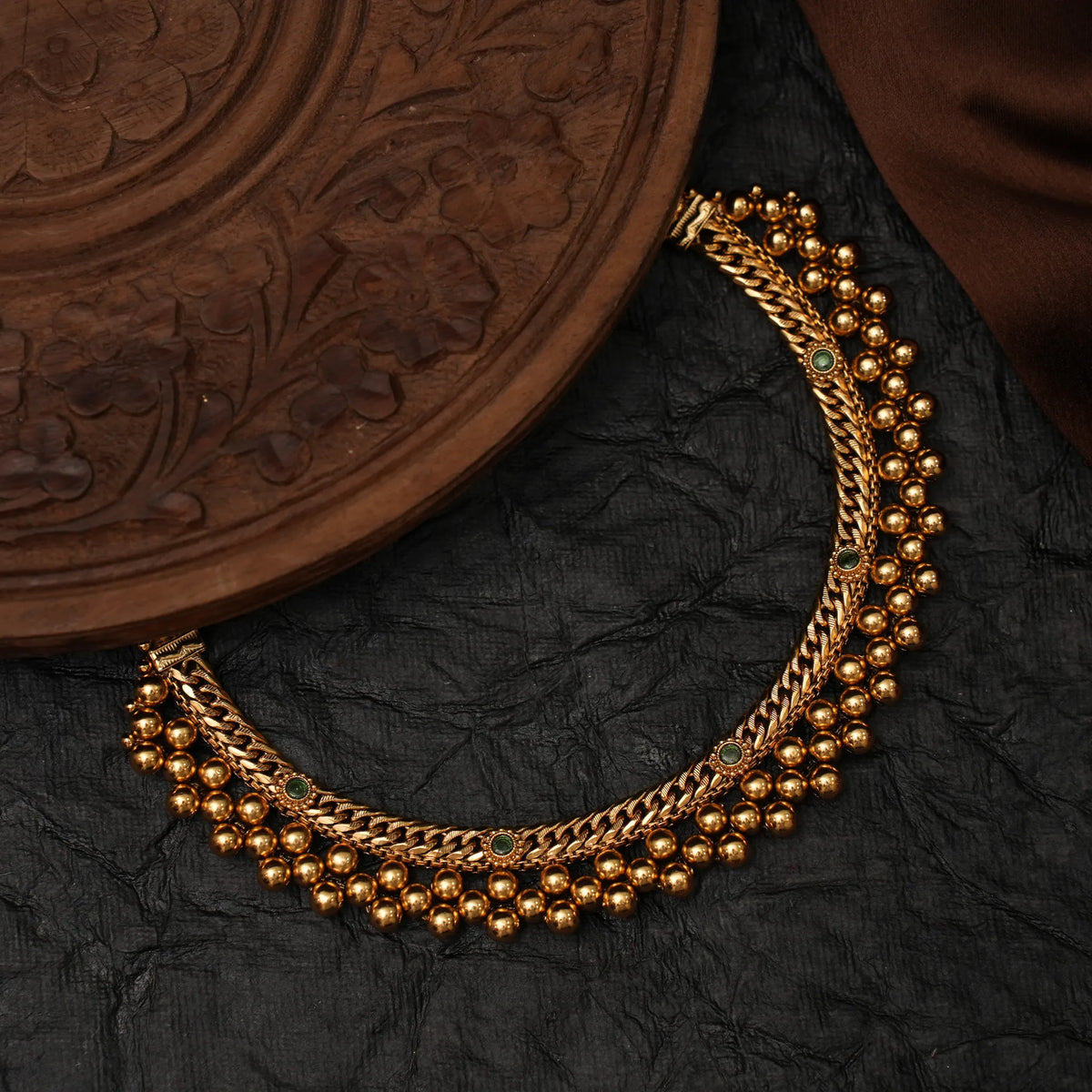 yashmita Antique Choker - Green
