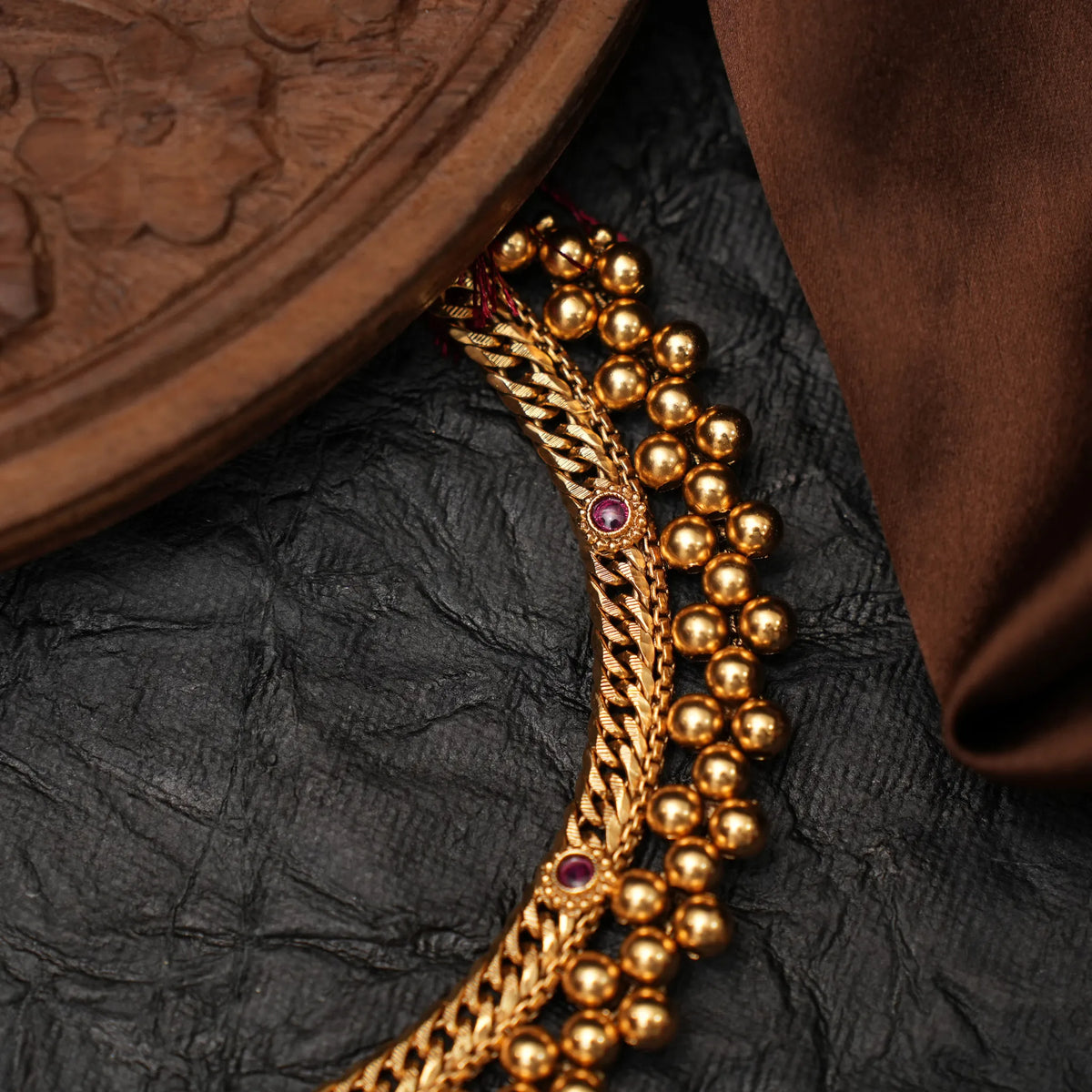yashmita Antique Choker - Red