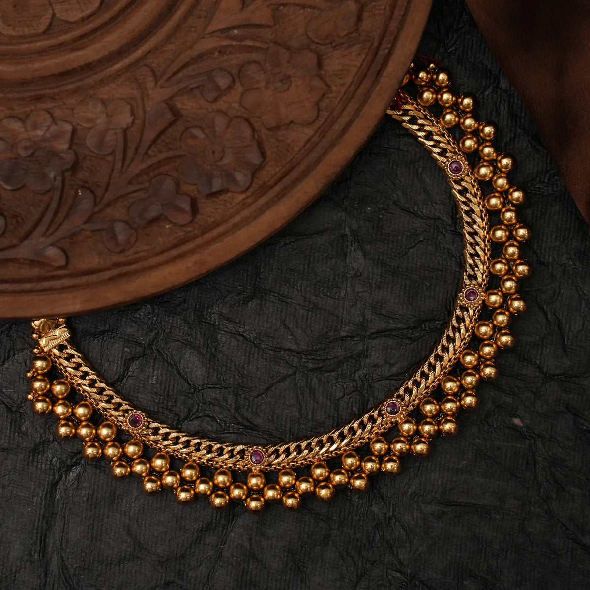 yashmita Antique Choker - Red
