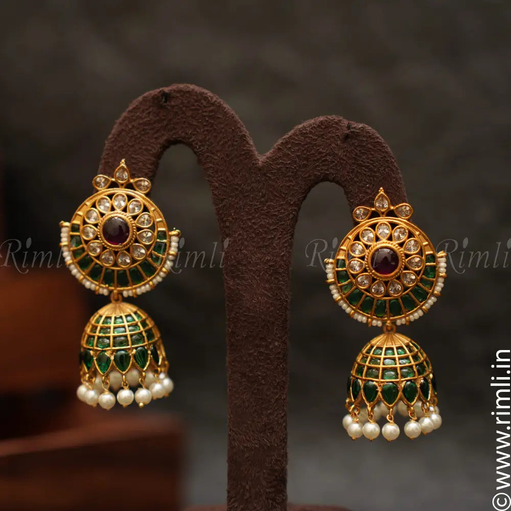 Lisha Antique Jhumka Earrings